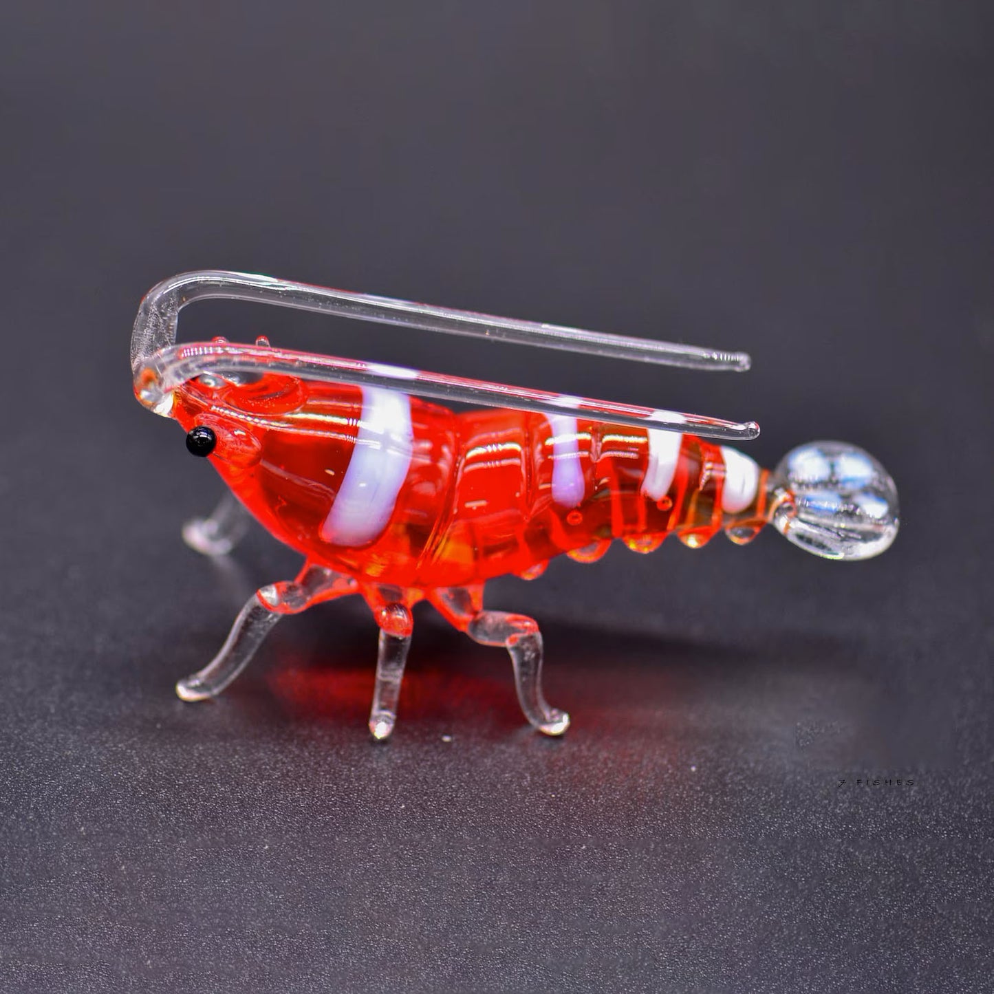 Hand blown glass shrimps